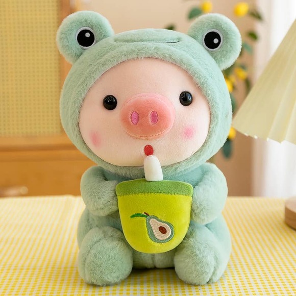 Cute Piggy Boba Plush Delight - Picture 3 of 10